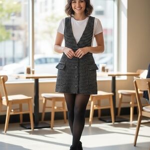 Zara Black and White Textured Fabric